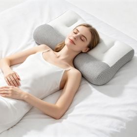 2Pcs Or 1Pcs Option Ergonomic Bed Pillow Breathable Mesh Pillow For Neck Support Dual Height Design Down Alternative Pillow For Side Back Sleeper (Option: High Pillow-2Pcs)