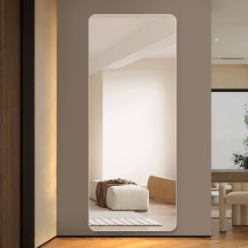 60"x 15" inch Full Body round corner mirror for Living Room Bedroom Cloakroom Wall hanging with hanging hole High quality 5mm silver mirror Explo (Option: default title)