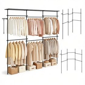 heavy duty garment rack features 4 vertical rods and 6 horizontal bars (Option: default title)