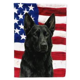 Black German Shepherd American Flag Garden Flag Mailbox Decorative Yard Banner Outside Patio Artwork for Flower Beds, Garden Size, Multicolor (Option: Default)