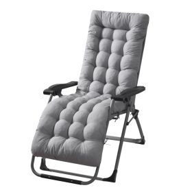 1Pc Chaise Lounger Cushion Recliner Rocking Chair Sofa Mat Deck Chair Cushion Chair Not Inlcuded  Standard Type (Option: Grey-Standard)