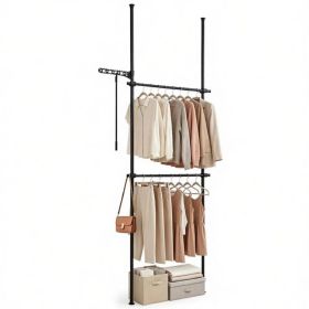 Telescopic Floor to Ceiling Clothes Garment Rack 102.5 Inches (Option: default title)