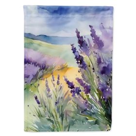 Lavender in Watercolor House Flag Large Porch Sleeve Pole Decorative Outside Yard Banner Artwork Wall Hanging, Polyester, House Size, Multicolor (Option: Default)